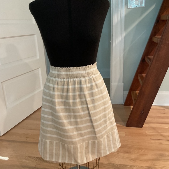 Dresses & Skirts - J Crew Factory Cream/Beige Linen Mini Skirt